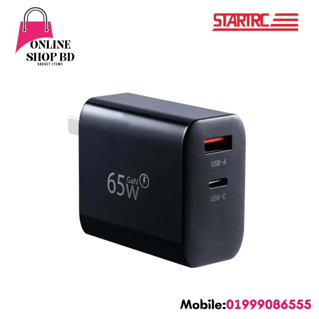STARTRC Universal 65W PD Fast Charging Adapter (Black) | USB-C Fast Charger