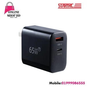 STARTRC Universal 65W PD Fast Charging Adapter (Black) | USB-C Fast Charger
