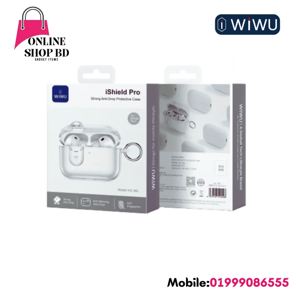 WiWU iShield Pro Strong Anti-Drop Protective Case HC-301 for AirPods Pro in Bangladesh